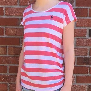 Ralph Loren Red and White Tee